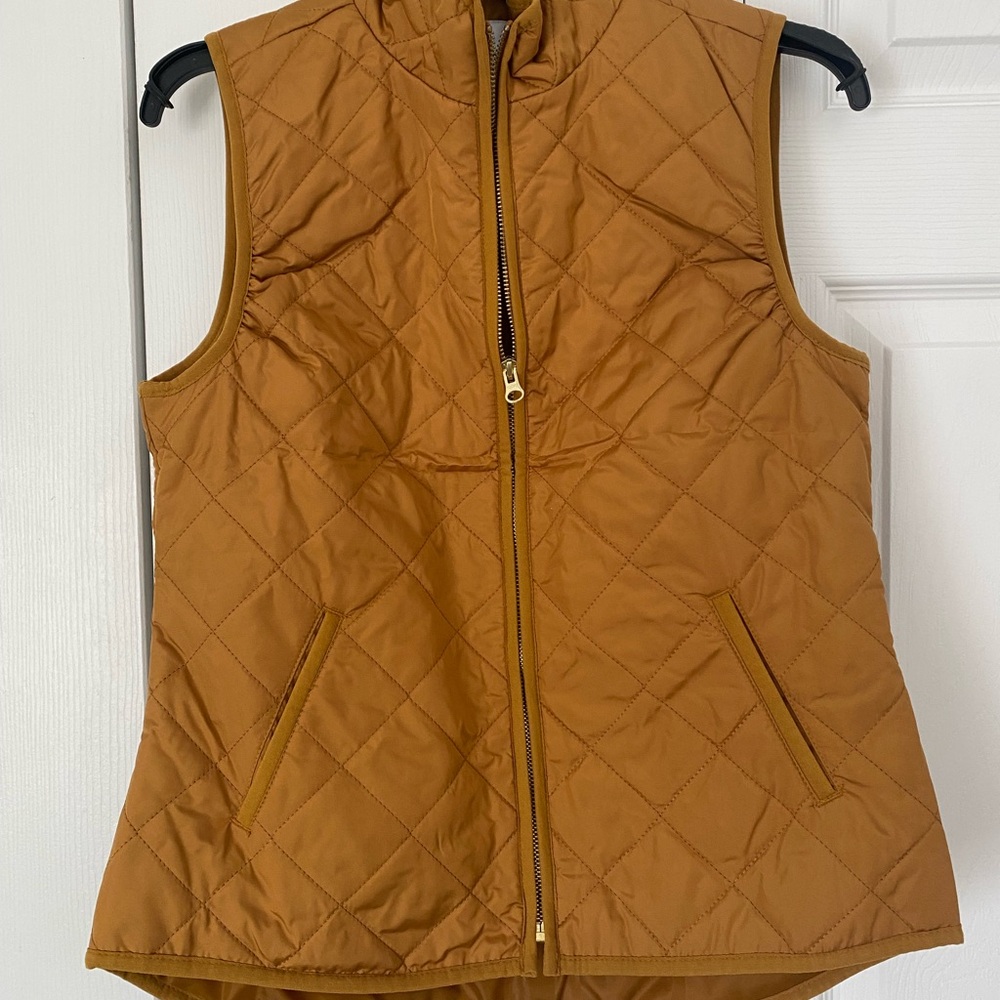 Old Navy Quilted Tan Gold Vest XSP